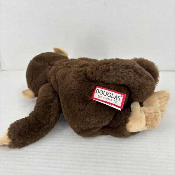 Douglas Cuddle Toy Mikie Monkey Plush Brown Tan Chimp #4617 Beans Stuffed 9 Inch - Picture 5 of 8